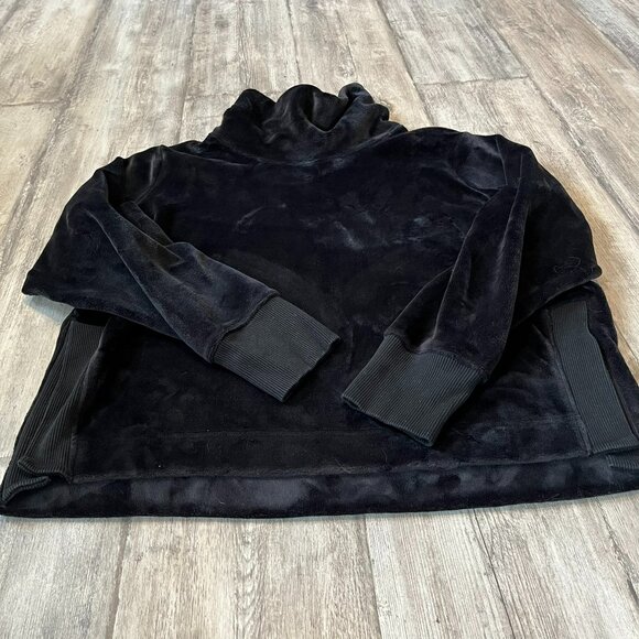 Athleta Double Cozy Karma Funnel Neck Sweatshirt, Black, Size Large - Picture 3 of 7